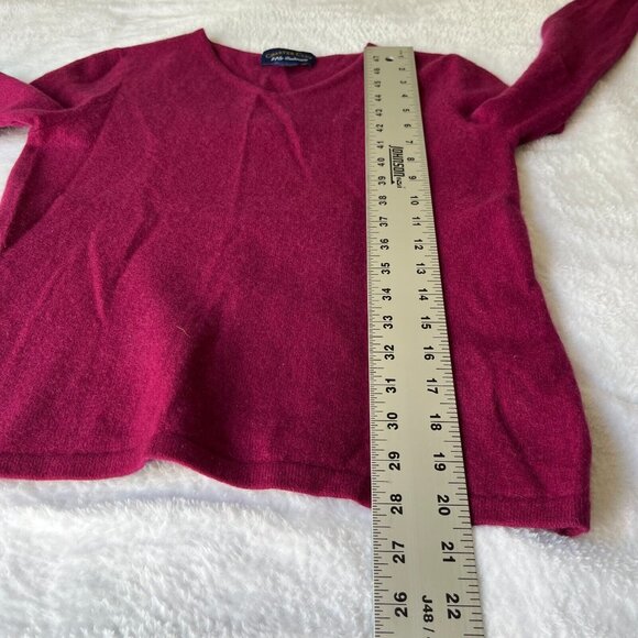 Charter Club Womens Medium Red Cozy 2-Ply Cashmere Knit V-Neck Sweater Pullover - Picture 6 of 6